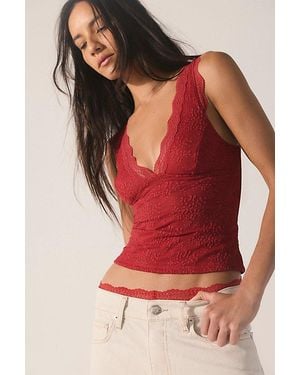 Intimately By Free People Loved You First Lace Cami By - Red