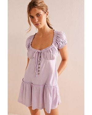free-est Perri Linen Drop-waist Mini - Pink