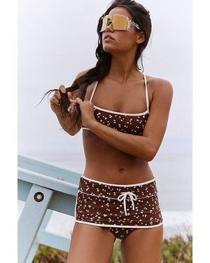 Strait The Label Lineup Surf Skort - Brown