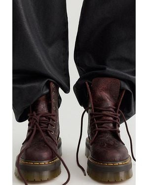 Dr. Martens Jadon Floral Emboss Lace-Up Boots Shoe - Black