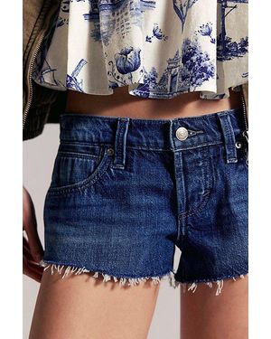 Free People Hit The Road Micro Shorts - Blue