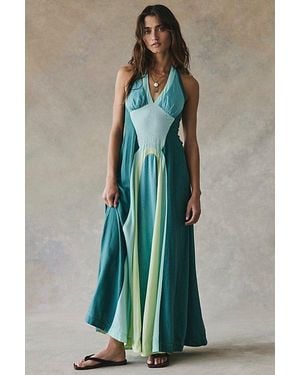 Free People Tropic Pop Maxi Dress - Blue