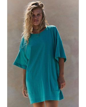 free-est Essential Extreme Tee Mini Dress By - Blue