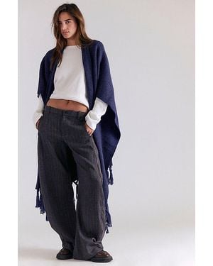 Free People Spotlight Herringbone Barrel Trousers - Black