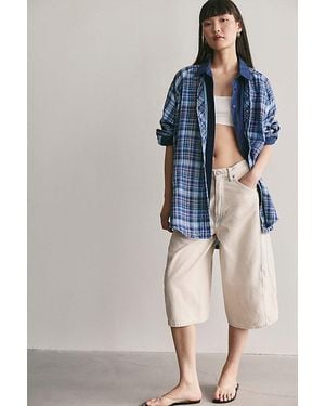 Free People Summer Daydream Plaid Tunic - Blue