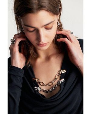 Free People Camaraderie Chain Cinch Pin - Black
