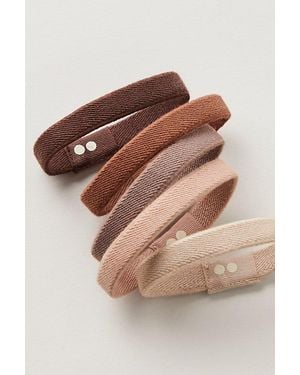 KOOSHOO Flat Hairties, 5 Pack - Brown