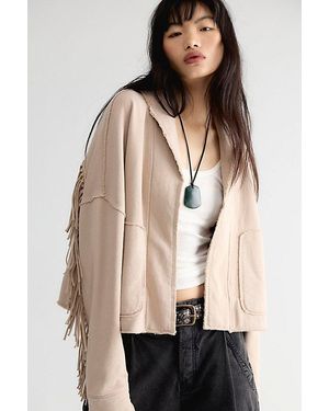Ragabond Wyatt Fringe Cardi By - Natural