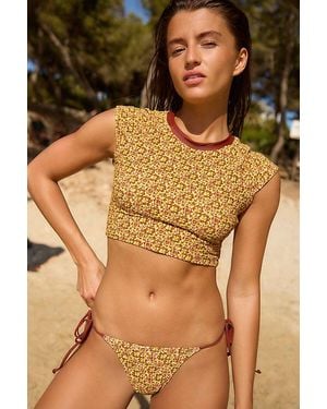 free-est Michelle Printed Bikini Bottoms - Brown