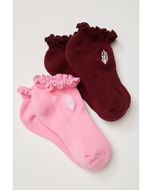 Fp Movement Ruffle Sneaker Sock 2-Pack - Pink