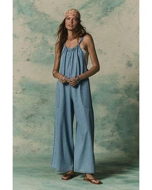 Free People Freebird Jumpsuit - Blue