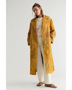 Free People Laurel Canyon Coat Jacket - Yellow