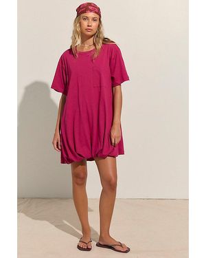 free-est Shorebound Cotton-Jersey Mini Dress By - Pink