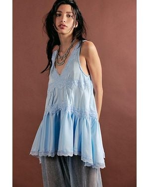 Intimately By Free People In This Groove Mini Slip Dress By - Blue