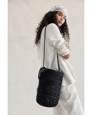 Free People Woven Bucket Bag - Black