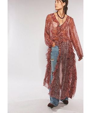 Free People Samantha Chiffon Maxi Top - White