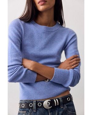 Free People Malibu Cashmere Crewneck Jumper - Blue