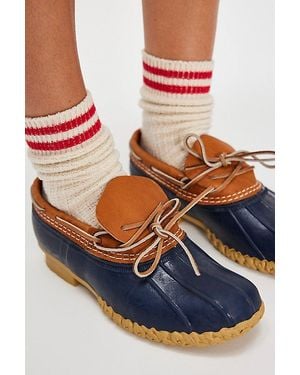 L.L. Bean L. L.Bean Boots, Leather Rubber Moccs - White