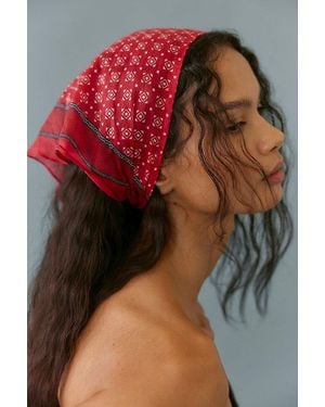 Free People Bridgette Bandana Hair Scarf - Red