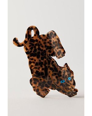 Solar Eclipse Hand Painted Claw Clip - Brown