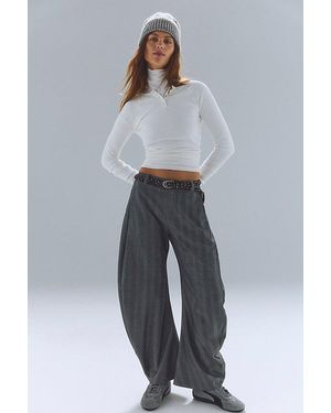 Free People Spotlight Menswear Barrel Trousers - Black