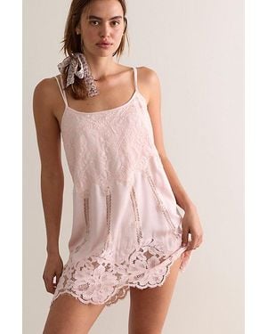 Free People Sweet Heirloom Mini Slip Dress - Pink