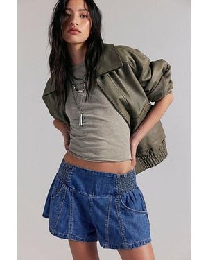 Free People Luna Pull-On Shorts - Blue
