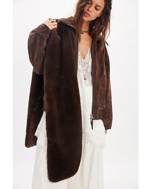 Free People Snow Angel Faux Fur Scarf - Brown
