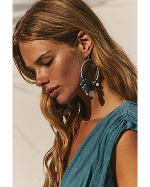 Free People Sol Hoop Earrings - Blue