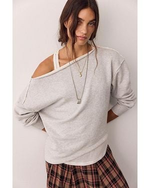 Free People Get It Twisted Sweatshirt - Grey