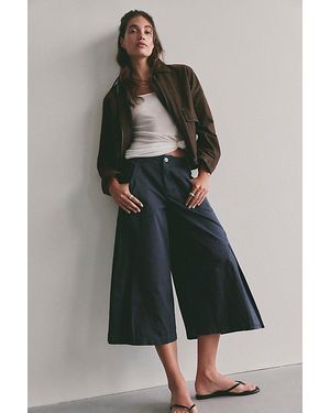Free People Two Step Crop Chino Trousers - Black