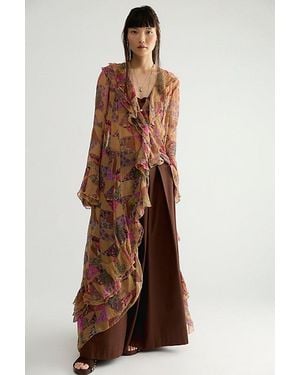 Free People Heirloom Printed Maxi Top - Brown