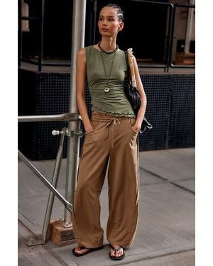 Free People Something Good Pull-On Barrel Trousers - Black