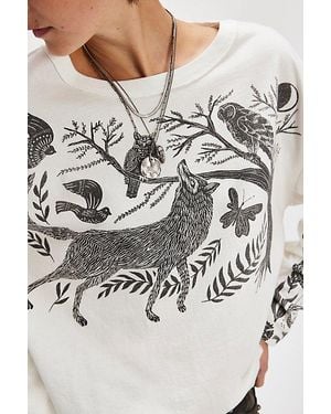 Ragabond Woodland Doodle Long-Sleeve Tee By - White