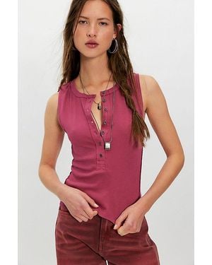 Free People Jamie Henley Tank Top - Red