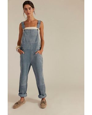 Free People We The Free Ziggy Suede Overalls - Blue