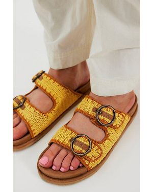 Laidbacklondon Coco Crochet Footbed Sandals By - White
