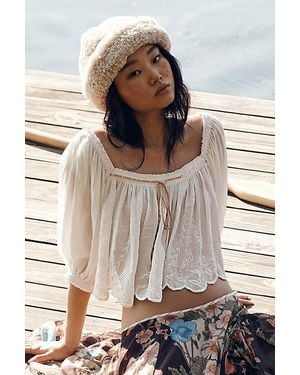 Free People Oh So Cozy Fisherman Hat - White