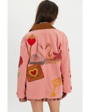 Denim and Bone Love Shop Jacket - Red