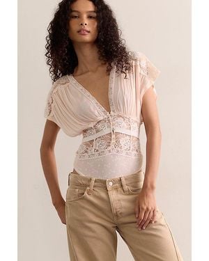 Intimately By Free People Flirt Alert Bodysuit By - Brown