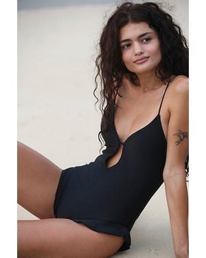 It's Now Cool The Peplum One-Piece Swimsuit - Black
