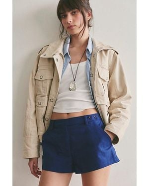 Free People Fluttered Out Shorts - Blue
