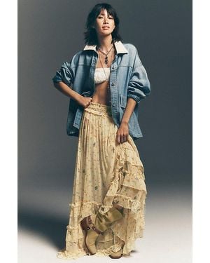 Free People Lemon Denim Jacket - Blue