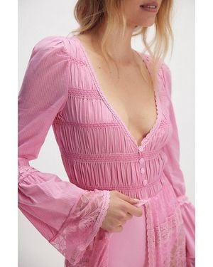 Intimately By Free People Sweet Saloon Maxi Bodysuit By - Pink