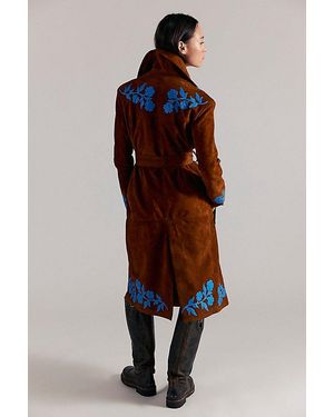 Dan Cassab Barbara Suede Trench - Multicolor