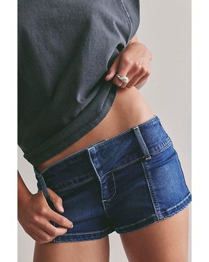 Free People We The Free Ana Denim Micro Shorts - Blue