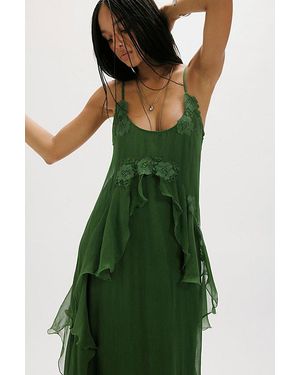 Nigel Preston Floating Angel Chiffon Maxi Dress - Green