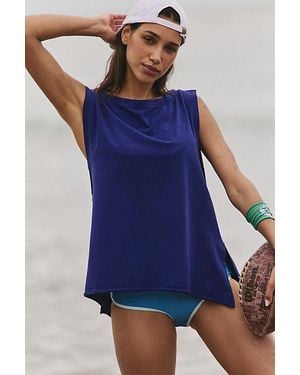 Fp Movement Hot Shot Boat Neck Tank - Blue