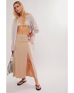 Free People Isla Linen Maxi Skirt - Multicolour