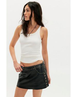 One Teaspoon City Nights Axel Low Waist Skirt - White